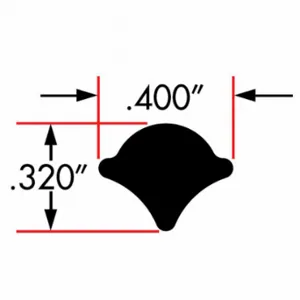 FAIRCHILD 0479-50 Window Locking Gasket, EPDM, 25 ft Length | CP4WQC 61UJ91