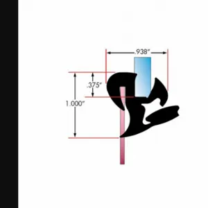 FAIRCHILD 0534-25 Window Locking Gasket, Single Piece, Fits 0.046 Inch to 0.075 Inch Edge, 25 ft Length | CP4WQD 61UJ92