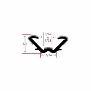 FAIRCHILD 0566-8 Edge Grip Seal, Window Channel, Epdm, 0.625 Inch Leg Lg, 0.625 Inch Overall Ht | CP4WNN 61UK54