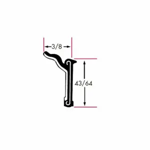 FAIRCHILD 1181-4X2 Edge Grip Seal, Beltline Weatherstrip, Rubber, 8 Ft Lg, Automotive/Weatherproofing, Black | CP4WLX 61UK64