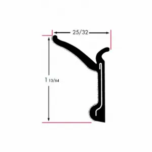 FAIRCHILD 1369-4X2 Edge Grip Seal, Beltline Weatherstrip, Rubber, 8 Ft Lg, Automotive/Weatherproofing, Black | CP4WNW 61UK68