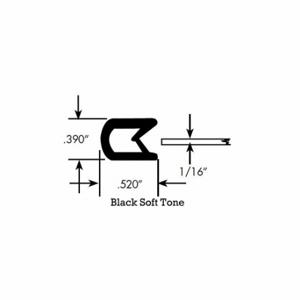 FAIRCHILD 1584-50 Edge Grip Seal, Edge Trim, Fits 0.125 Inch Edge, 1/2 Inch Leg Lg, 3/8 Inch Overall Width | CP4WMA 61UK29