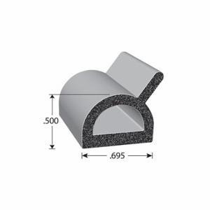 FAIRCHILD RS1003-50 Schaumgummidichtung mit selbstklebender Rückseite, 3/4 Zoll Gesamtbreite, 1/2 Zoll Gesamthöhe, EPDM | CP4WPJ 61UJ67