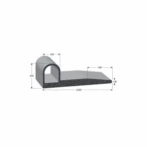 FAIRCHILD RS1030-50 Foam Rubber Seal With Adhesive Back, 2 5/8 Inch Overall Width, 7/8 Inch Overall Height | CP4WPH 61UJ81