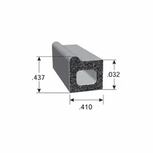 FAIRCHILD RS1032-50 Foam Rubber Seal With Adhesive Back, 3/8 Inch Overall Width, 1/2 Inch Overall Height, EPDM | CP4WPM 61UJ83