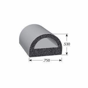 FAIRCHILD RS1033-50 Foam Rubber Seal With Adhesive Back, 3/4 Inch Overall Width, 1/2 Inch Overall Height, EPDM | CP4WPW 61UJ84