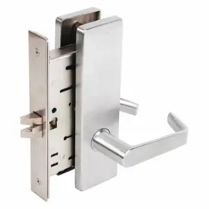 FALCON LOCK MA101 DN 626 Lock Mortise Lockset, Grade 1, Ma Dane Napa, Satin Chrome, Not Keyed | CP4WUQ 46TM12