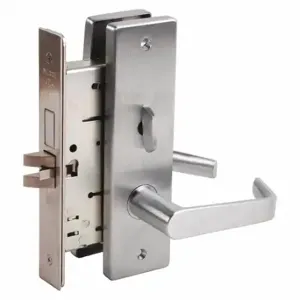 FALCON LOCK MA301 DN 626 Lock Mortise Lockset, Grade 1, Ma Dane Napa, Satin Chrome, Not Keyed | CP4WUP 46TM17