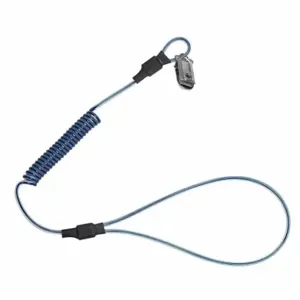 FALLTECH 5329A25 Hard Hat Lanyard, Black/Blue, Loop, Nylon, Hard Hats | CP4XEL 60XG82