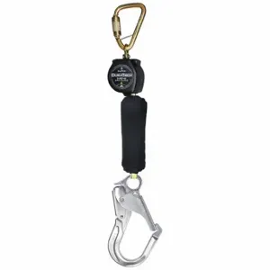 FALLTECH 72906SC5 Self-Retracting Lifeline, 2 1/2 Inch Aluminum Rebar Hook Anchor, Harness Steel Carabiner | CP4XHC 794D30