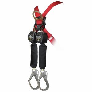 FALLTECH 72906TB3 Self-Retracting Lifeline, 2 1/2 Inch Steel Rebar Hook Anchor, Harness Steel Carabiner | CP4XHF 794D33