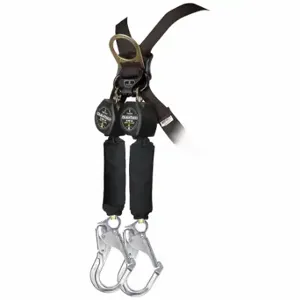 FALLTECH 72906TB5 Self-Retracting Lifeline, 2 1/2 Inch Aluminum Rebar Hook Anchor, Harness Steel Carabiner | CP4XHD 794D34