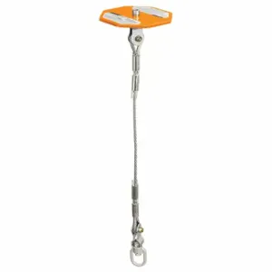 FALLTECH 74942 Drop Thru Anchor, Swivel D-Ring, Steel, 310 Lb Wt Capacity | CP4XKB 60XG50