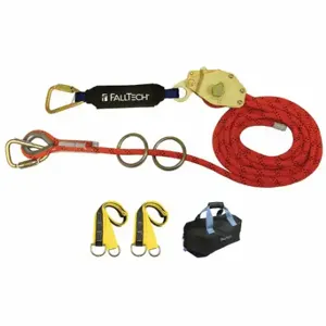 FALLTECH 771002K Temporary Horizontal Lifeline, 100 ft Lengthifeline Length, Reusable, Anchor Lifeline | CP4XKJ 60XG93