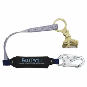 FALLTECH 8358 Shock-Absorbing Lanyard, 310 Lb Capacity, Steel, Black/Blue, Osha 1910.66/Osha 1926.502 | CV4JDD 60XH21