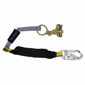 FALLTECH 8358LT Shock-Absorbing Lanyard, 310 Lb Capacity, Steel, Black/Blue, Osha 1910.66/Osha 1926.502 | CV4JDF 60XH22