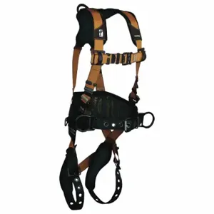 FALLTECH G7081BL Full Body Harness, Positioning, Vest Harness, Quick-Connect/Tongue, Cam, L, Belt | CP4XED 49CD53