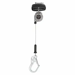 FALLTECH G83909SP3 Self-Retracting Lifeline, Steel Rebar Hook Anchor, Harness Aluminum Quick-Connect | CP4XHR 283KP7