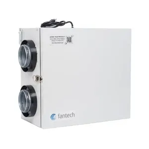 FANTECH 463800 Heat Recovery Ventilator, Side Duct Connection, 56 cfm | CL3ZPC