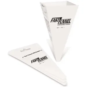 FAST FUNNEL FF05-0120 Disposable Funnel, Inlet Size 4.8 x 2.5, PK500 | AX3DNQ