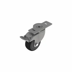 FATH INC 098S100UD4045N T-Slot Mount Plate Caster, 15 Series/40 Series/45 Series, Polyurethane, 100 mm Wheel Dia | CP4XRM 55MU53