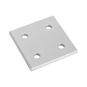 FATH 148853 Square Flat Plate, Silver, 4 Holes, Anodized Aluminum, Slot Size 8 | CV7VBC