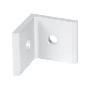 FATH 148899 Inside Corner Bracket, Silver, 90-Deg., 2 Holes, Anodized Aluminum, Slot Size 10 | CV7DNE