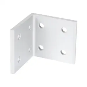 FATH 148906 Inside Corner Bracket, Silver, 90-Deg., 8 Holes, Anodized Aluminum, Slot Size 8 | CV7DNH