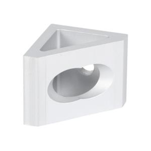 FATH 148912 Inside Corner Bracket, Silver, 90-Deg., 2 Holes, Anodized Aluminum | CV7DNM