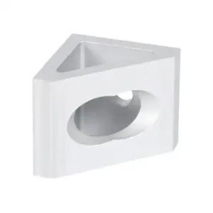 FATH 148912 Inside Corner Bracket, Silver, 90-Deg., 2 Holes, Anodized Aluminum | CV7DNM