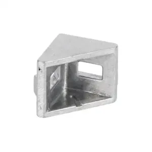 FATH 148915 Angle Bracket, Silver, 90-Deg., 2 Holes, Die-Cast Aluminum, Slot Size 6 | CV7DNQ