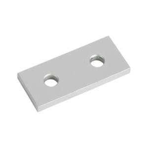 FATH 151044 Straight Flat Plate, Silver, 2 Holes, Anodized Aluminum, Slot Size 6 | CV7VBK