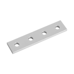 FATH 151046 Straight Flat Plate, Silver, 4 Holes, Anodized Aluminum, Slot Size 6 | CV7VBL