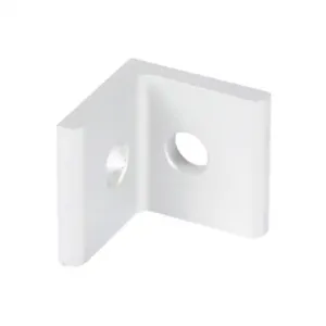 FATH 151058 Inside Corner Bracket, Silver, 90-Deg., 2 Holes, Anodized Aluminum, Slot Size 6 | CV7DNY