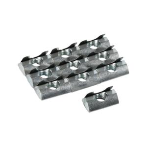 FATH 151099 Roll-In Nut, Silver, 5/16-18 Unc, Zinc Plated Steel, Slot Size 8, Pack Of 10 | CV7UHW