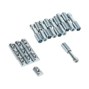 FATH 151103 Connector, Silver, Zinc Plated Steel, Slot Size 8, Pack Of 10 | CV7FNZ