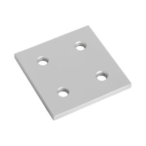 FATH 151113 Square Flat Plate, Silver, 4 Holes, Anodized Aluminum, Slot Size 8 | CV7VBZ