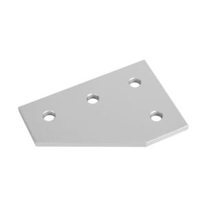 FATH 151116 Flat Plate, Silver, 90-Deg., 4 Holes, Anodized Aluminum, Slot Size 8 | CV7VCC