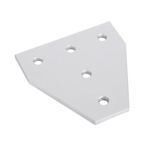 FATH 151119 T-Shaped Flat Plate, Silver, 5 Holes, Anodized Aluminum, Slot Size 8 | CV7VCF