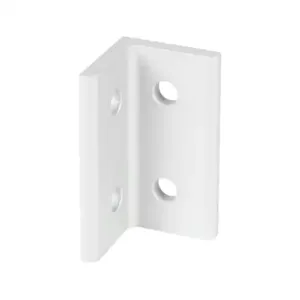 FATH 151127 Wide Inside Corner Bracket, Silver, 4 Holes, Anodized Aluminum, Slot Size 8 | CV7DPG