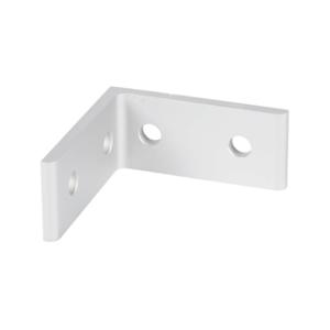 FATH 151128 Corner Bracket, Silver, 90-Deg., 4 Holes, Anodized Aluminum, Slot Size 8 | CV7DPH