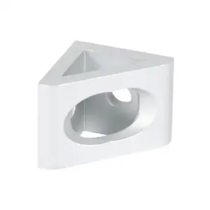 FATH 151129 Inside Corner Bracket, Silver, 90-Deg., 2 Holes, Anodized Aluminum | CV7DPJ