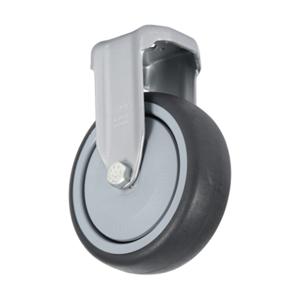 FATH 151135 Fixed Caster, Silver/Gray, Thermoplastic Polyurethane/Nylon/Steel | CV7FBV