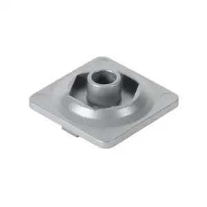 FATH 151136 Swivel Caster Adapter Plate, Silver, 40 x 40mm, Steel, Slot Size 8 | CV7BZC