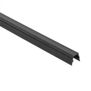 FATH 151164 Cover And Reduction Profile, Black, 2000mm, Polypropylene, Slot Size 8, Pack Of 25 | CV7VVQ