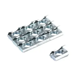 FATH 151182 Roll-In Nut, Silver, M8-1.25, Zinc Plated Steel, Slot Size 8, Pack Of 10 | CV7UHZ