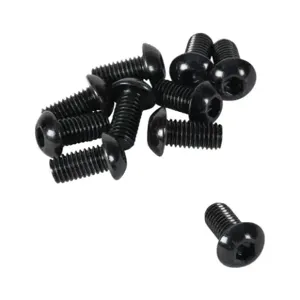 FATH 151183 Socket Cap Screw, Gloss Black, M8-1.25 x 16mm, Zinc Plated Steel, Pack Of 10 | CV7YEF