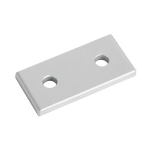 FATH 151189 Straight Flat Plate, Silver, 2 Holes, Anodized Aluminum, Slot Size 8 | CV7VCK