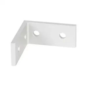 FATH 151197 Corner Bracket, Silver, 90-Deg., 4 Holes, Anodized Aluminum, Slot Size 8 | CV7DPN