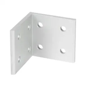 FATH 151198 Inside Corner Bracket, Silver, 90-Deg., 8 Holes, Anodized Aluminum, Slot Size 8 | CV7DPP